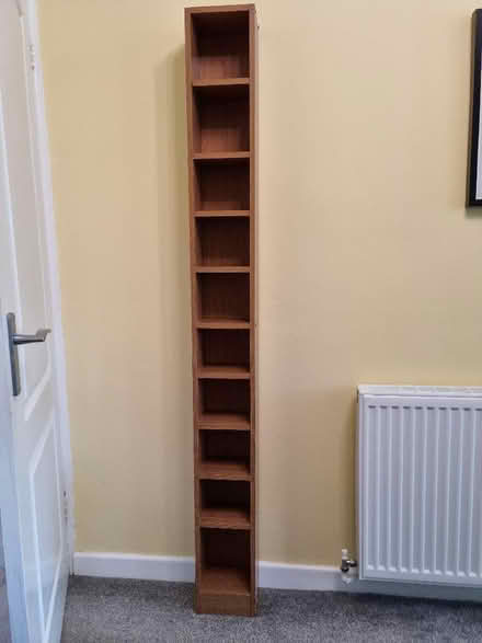Photo of free Tall wood shelves/CD/DVD rack (Dronfield Woodhouse S18) #1