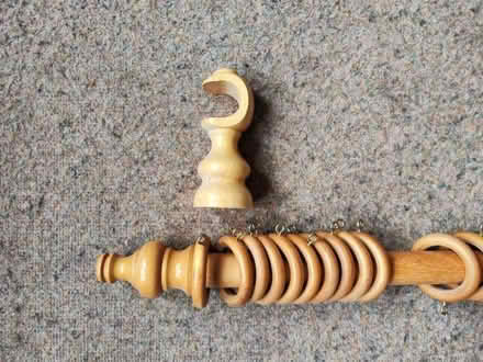 Photo of free Curtain rail + wall fittings + curtain rings (Twerton) #1