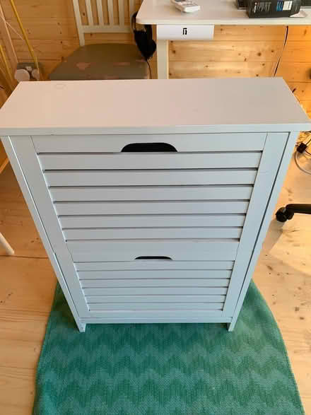 Photo of free White 2-tier shoe storage cabinet (Horsell, Woking) #1