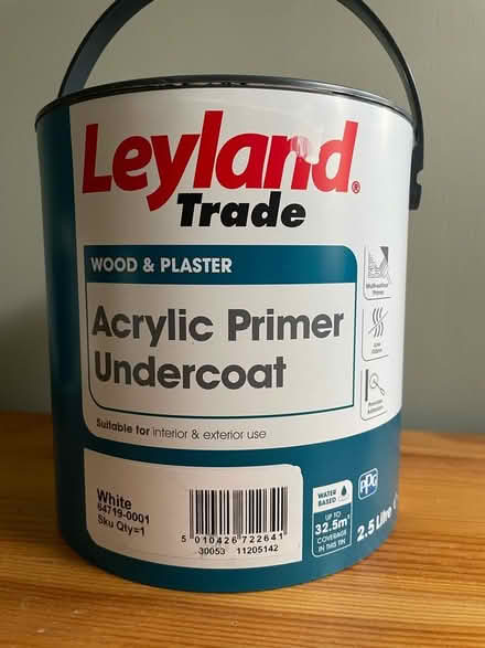 Photo of free Leyland white undercoat paint (E10) #1