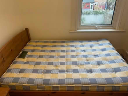 Photo of free Wooden Bed Frame with mattress (Wood Green N22) #2
