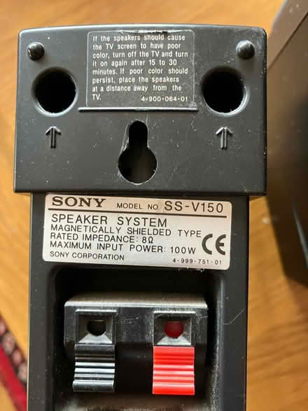 Photo of free 2 Sony speakers with wall brackets (Ickenham) #3