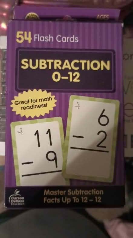 Photo of free Subtraction Flash Cards (75237) #1