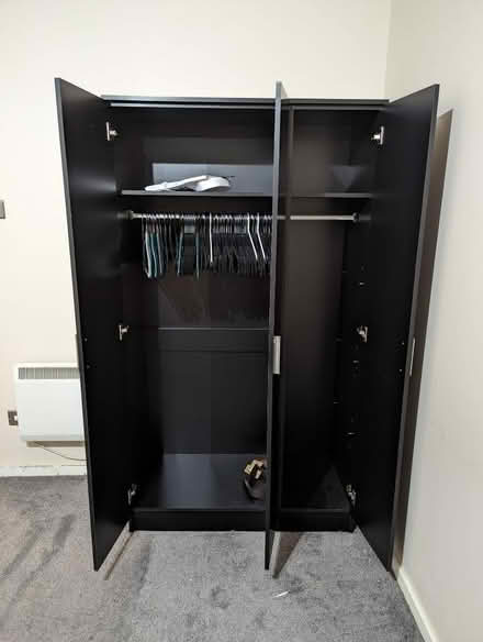 Photo of free 3 part black ply wardrobe x2 (L2) #2