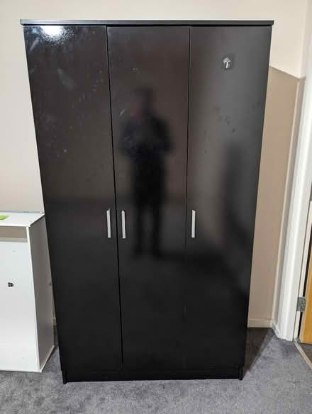 Photo of free 3 part black ply wardrobe x2 (L2) #1