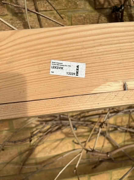 Photo of free Wooden ikea "Leksvik" shelving unit (Hinchley Wood KT10) #1