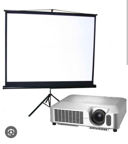 Photo of Old Projector and Screen (Loughborough) #1