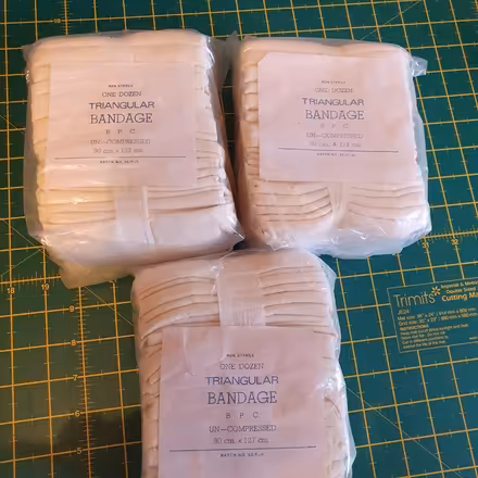 Photo of free 3 packs of triangular bandages (DE21) #1