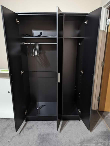 Photo of free 3 part black ply wardrobe x2 (L2) #3