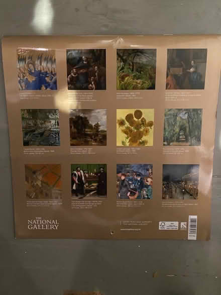 Photo of free Last year National Gallery calendar (Barnsbury N1) #1