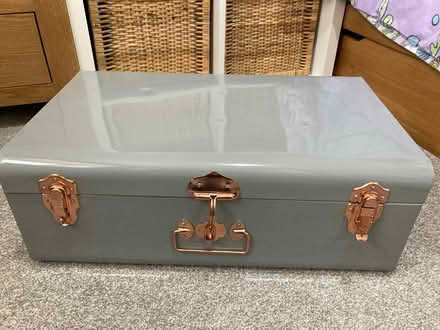 Photo of free Grey metal storage trunk/suitcase (Welwyn Garden City) #1