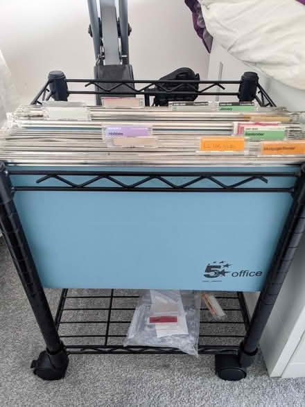 Photo of free Small filing trolley system with file folders (Hove BN3) #1