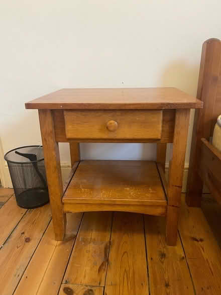 Photo of free Wooden bedside table (Wood Green N22) #1