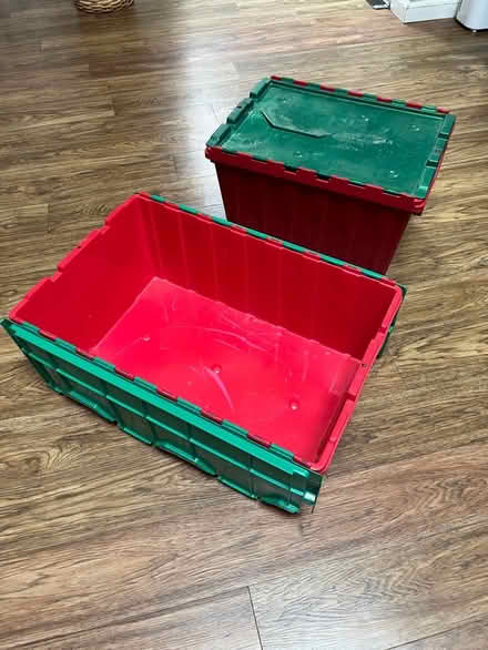 Photo of free Large plastic storage boxes (Harbor Bay) #1