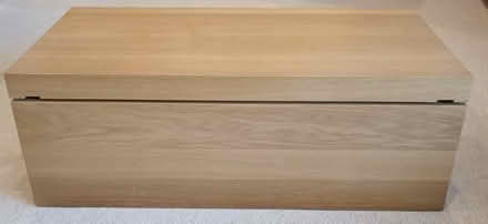 Photo of free wooden storage box (Hampton Magna CV35) #2