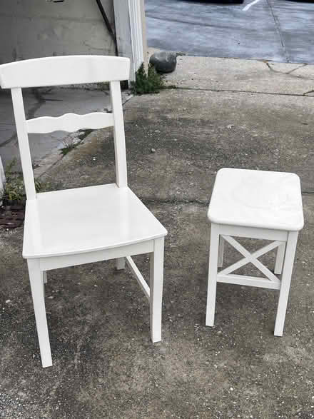 Photo of free Ikea chair and small table (Lake Merritt) #1