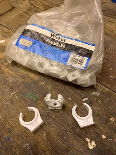 Photo of free Plastic pipe clips (Downley HP13) #1