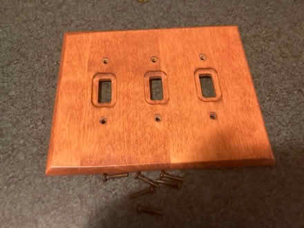 Photo of free Wood Triple Light Switch Cover (Stowe) #1