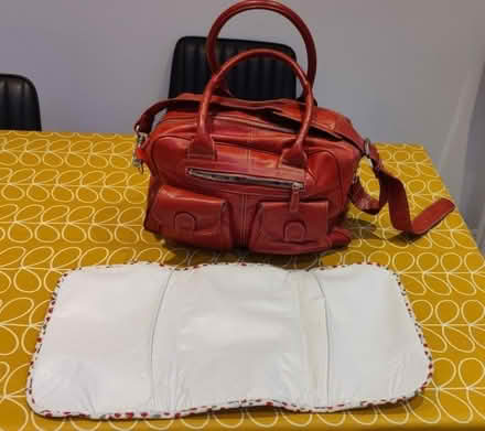 Photo of free Red leather baby change bag (Addiscombe CR0) #2