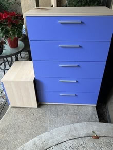 Photo of free Dresser, nightstand, twin bedframe #1