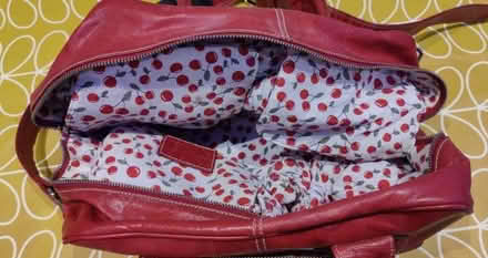 Photo of free Red leather baby change bag (Addiscombe CR0) #1