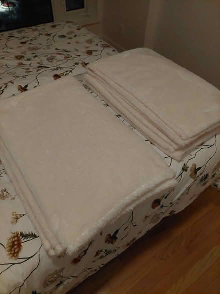 Photo of free 2 Velvet Plush Blankets - Ivory (K2A 1R8) #1
