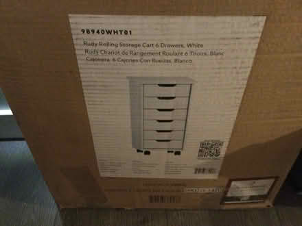 Photo of free Rolling storage cart with drawers (Winsted) #1