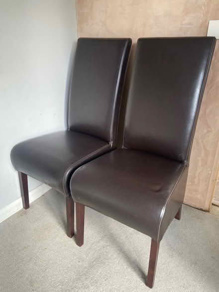 Photo of free Two faux leather dining chairs (Withyham TN7) #3