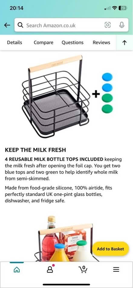 Photo of free New Reusable milk bottle tops (Wyken Coventry) #1