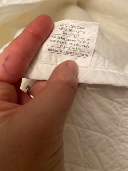 Photo of free Tog 3 quilted layer. King size (Arnside LA5) #2