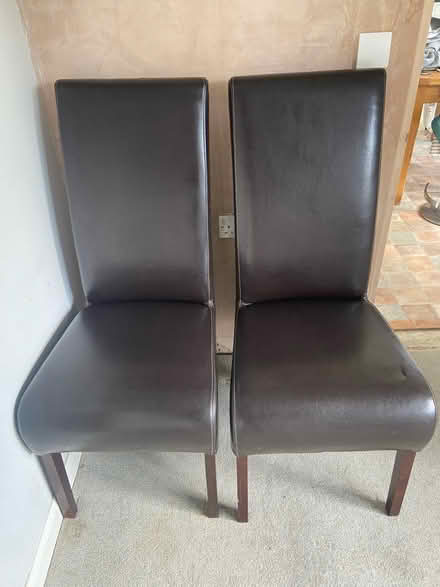 Photo of free Two faux leather dining chairs (Withyham TN7) #2