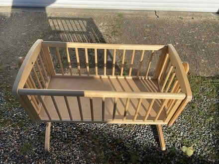 Photo of free Wooden crib and bouncer (Shooters hill SE18) #1