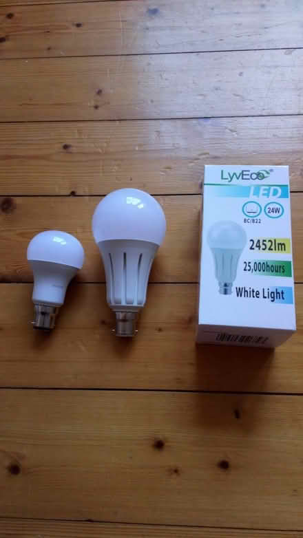 Photo of free Extra large and bright LED light bulbs x 2 (Seafield EH7) #1