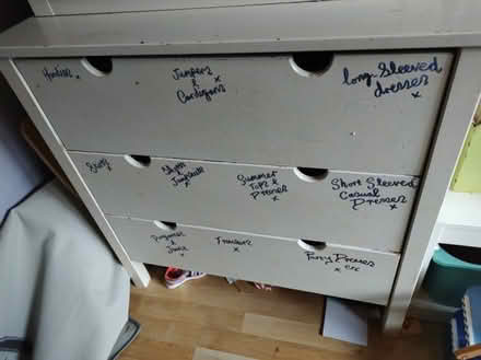 Photo of free Wooden chest of drawers (Moorlands LA1) #1