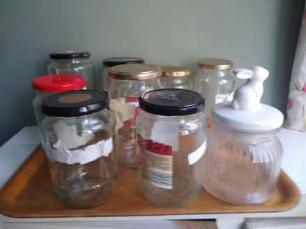 Photo of free 8 large jamjars with lids (Emsworth PO10) #1