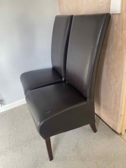 Photo of free Two faux leather dining chairs (Withyham TN7) #1