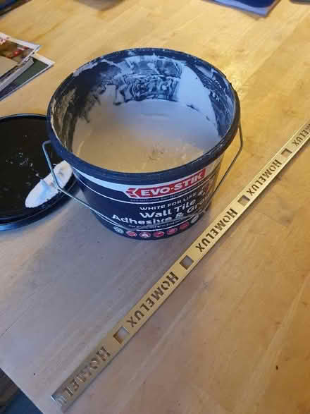 Photo of free Tile adhesive and tile edging (Halton LA2) #1