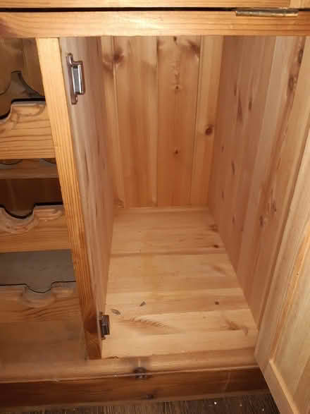 Photo of free Pine drinks cupboard with wine rack (Wickford) #4