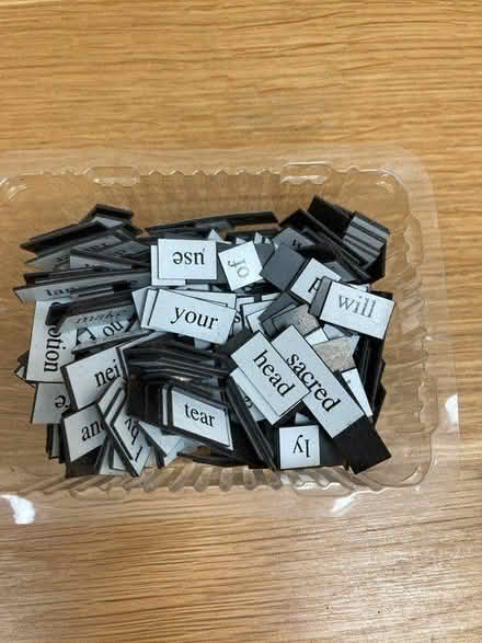 Photo of free Magnetic words for fridge poetry (Uley) #1