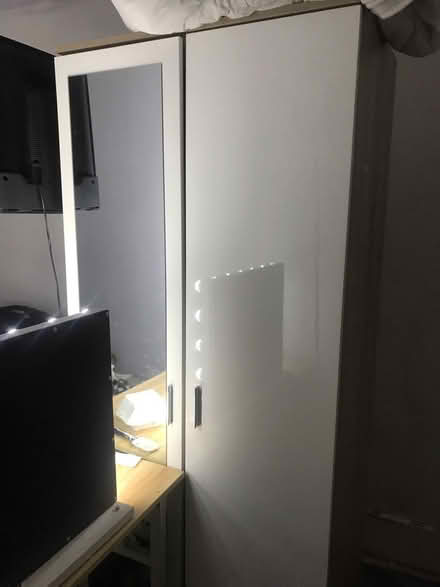 Photo of free White wardrobe with mirror (Leeds 15) #1