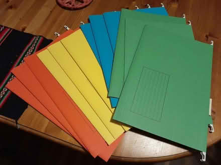 Photo of free Hanging folders for filing cabinet (Blue Anchor) #1