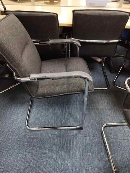 Photo of free Black/chrome chairs (Chippenham SN15) #1