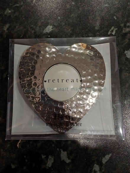 Photo of free Silver heart candle holder, boxed (Stanway CO3) #1