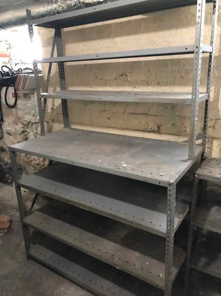 Photo of free Steel shelf unit (Arlington Center) #1