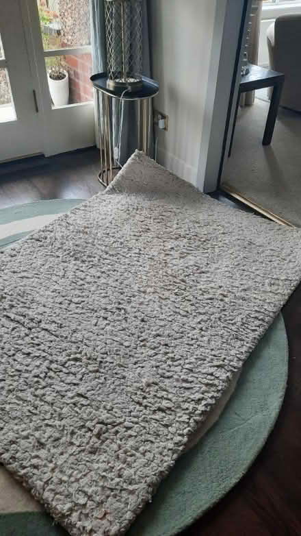 Photo of free White grey rug (Malone road) #1