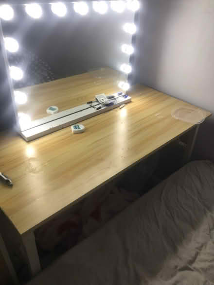 Photo of free White and light wood Desk (Leeds 15) #1