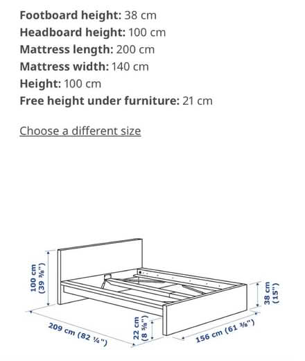 Photo of free IKEA Malm double bed frame (Hoole, Chester) #1