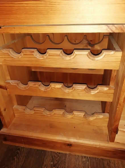 Photo of free Pine drinks cupboard with wine rack (Wickford) #3