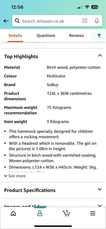 Photo of free Child hammock (South Croydon CR2) #1