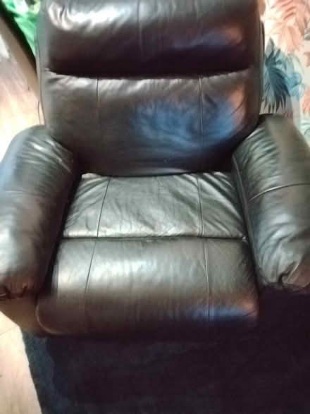 Photo of free Black leather 3 piece suite (WV14) #2